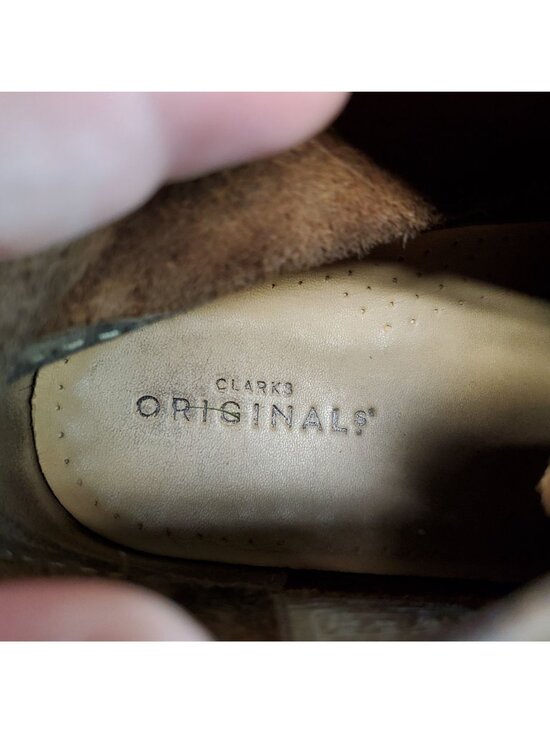 Clarks Shoes Mens SIze 10 Wallabee Brown Leather Chukka Boots *Read* main image 8